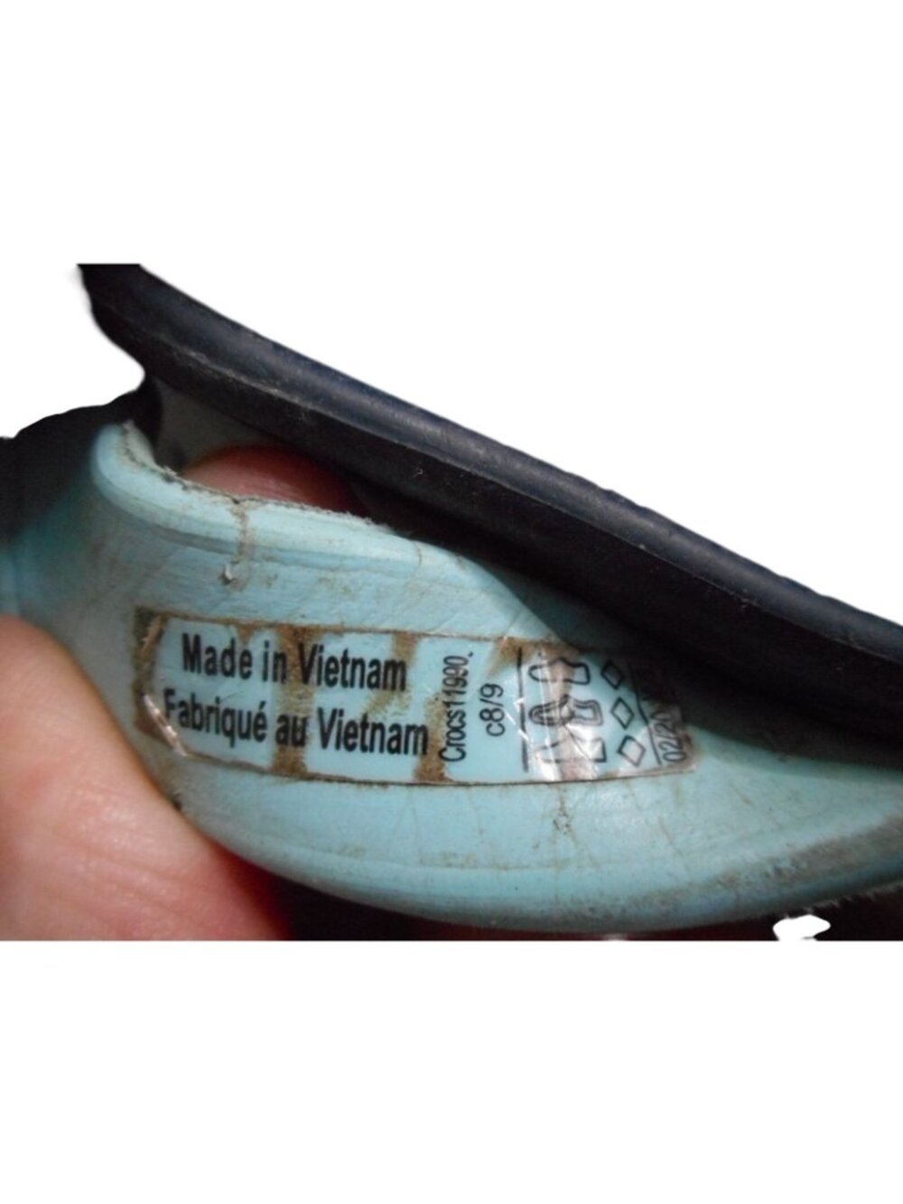 Preowned Crocs Unisex Clog Sz 8/9 Blue - Picture 6 of 7